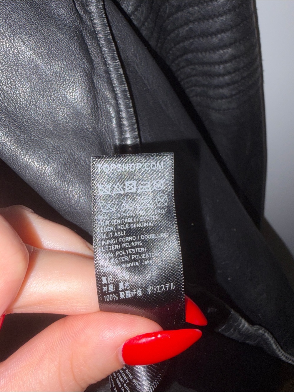 TOPSHOP Real Leather Jacket - Picture 4 of 6